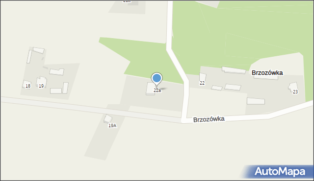 Brzozówka, Brzozówka, 22a, mapa Brzozówka