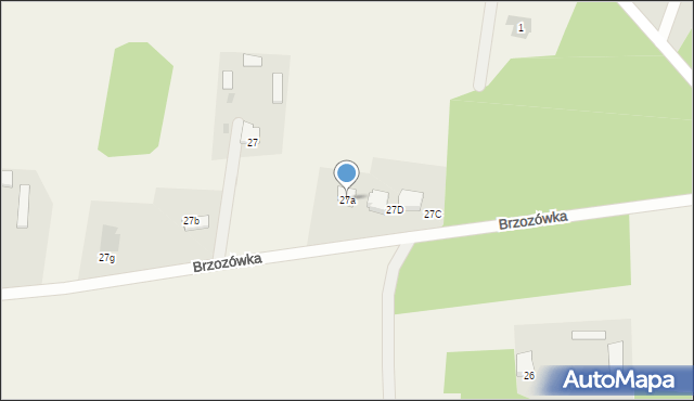 Brzozówka, Brzozówka, 27a, mapa Brzozówka