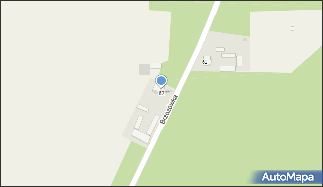 Brzozówka, Brzozówka, 62, mapa Brzozówka