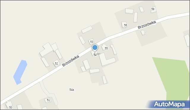 Brzozówka, Brzozówka, 54, mapa Brzozówka