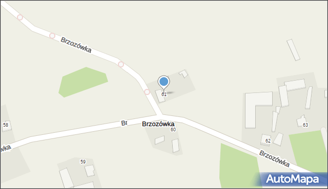 Brzozówka, Brzozówka, 61, mapa Brzozówka