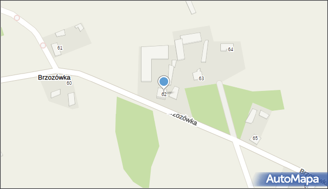 Brzozówka, Brzozówka, 62, mapa Brzozówka