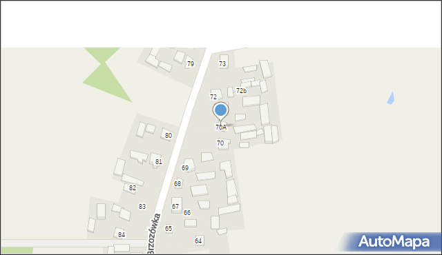 Brzozówka, Brzozówka, 70A, mapa Brzozówka