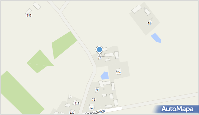 Brzozówka, Brzozówka, 77, mapa Brzozówka