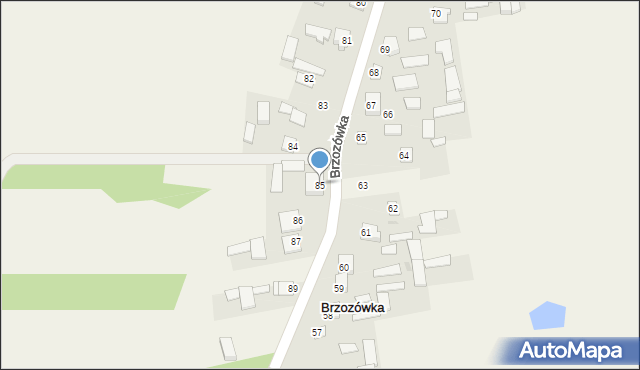 Brzozówka, Brzozówka, 85, mapa Brzozówka