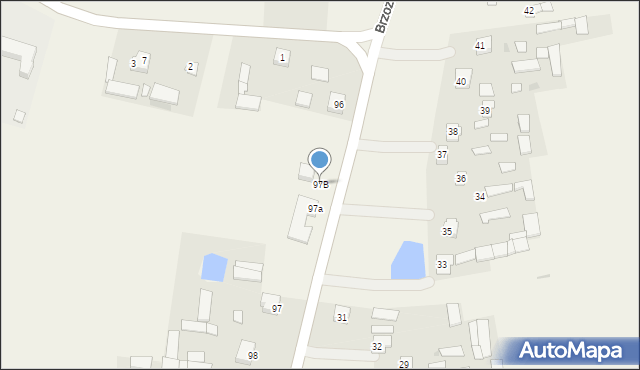 Brzozówka, Brzozówka, 97B, mapa Brzozówka