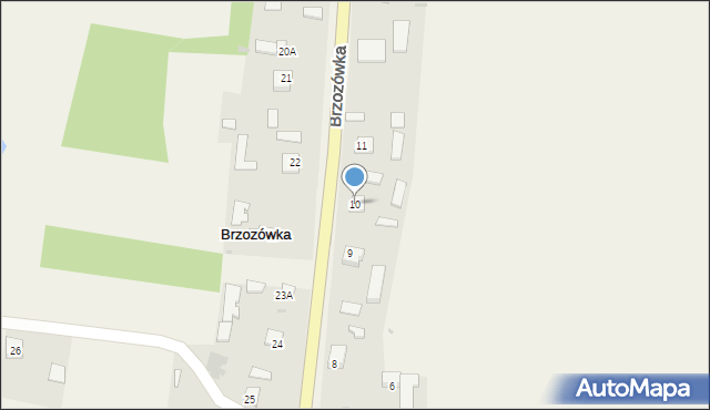 Brzozówka, Brzozówka, 10, mapa Brzozówka