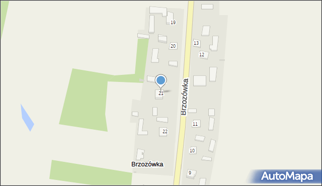 Brzozówka, Brzozówka, 21, mapa Brzozówka