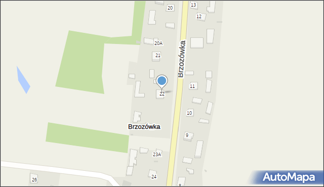 Brzozówka, Brzozówka, 22, mapa Brzozówka