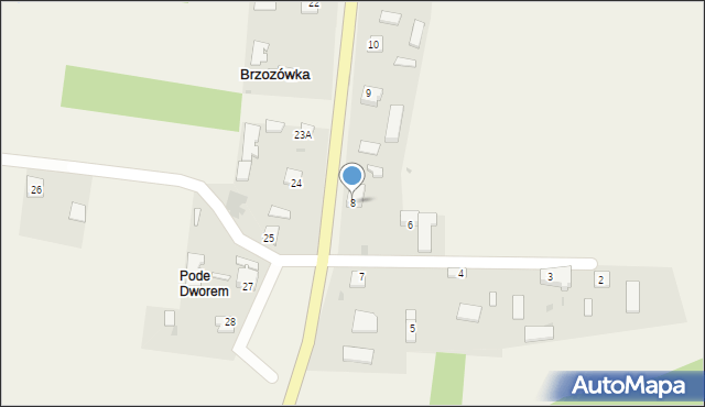 Brzozówka, Brzozówka, 8, mapa Brzozówka