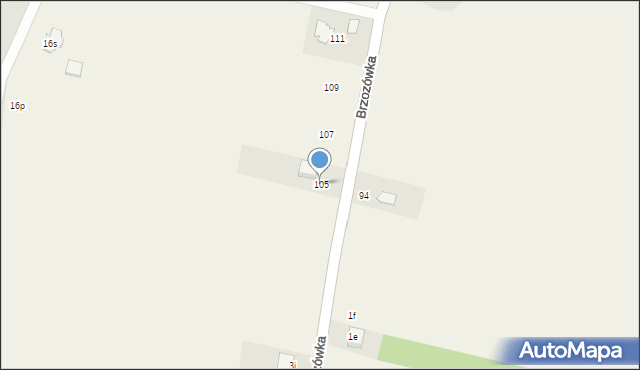 Brzozówka, Brzozówka, 105, mapa Brzozówka