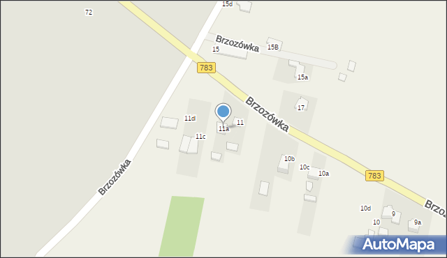 Brzozówka, Brzozówka, 11a, mapa Brzozówka