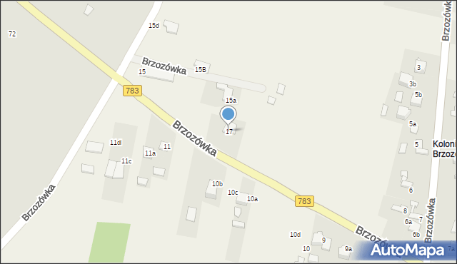 Brzozówka, Brzozówka, 17, mapa Brzozówka