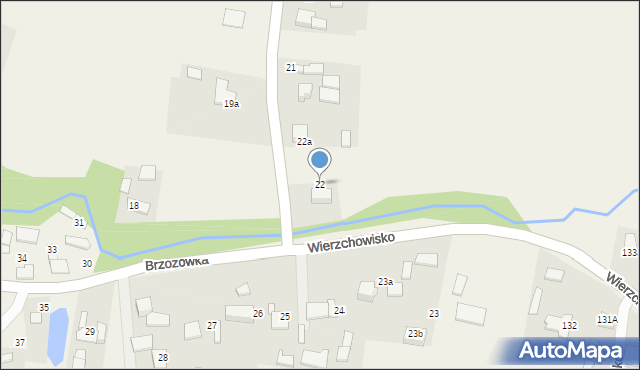 Brzozówka, Brzozówka, 22, mapa Brzozówka