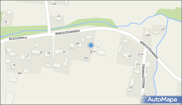Brzozówka, Brzozówka, 23, mapa Brzozówka