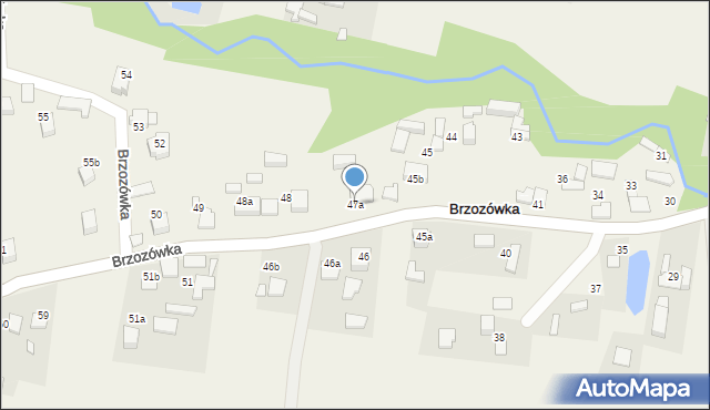 Brzozówka, Brzozówka, 47a, mapa Brzozówka