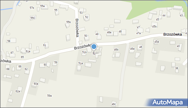 Brzozówka, Brzozówka, 51, mapa Brzozówka