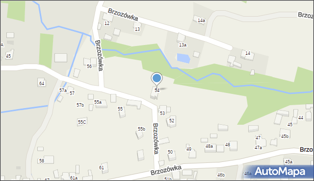 Brzozówka, Brzozówka, 54, mapa Brzozówka