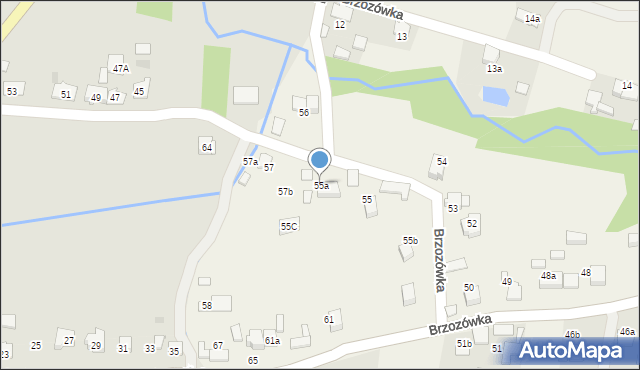 Brzozówka, Brzozówka, 55a, mapa Brzozówka