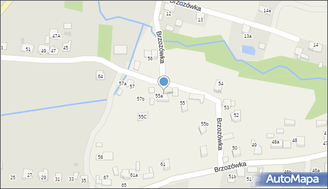 Brzozówka, Brzozówka, 55d, mapa Brzozówka