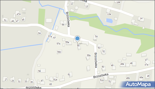 Brzozówka, Brzozówka, 55e, mapa Brzozówka