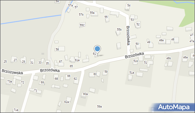 Brzozówka, Brzozówka, 61B, mapa Brzozówka