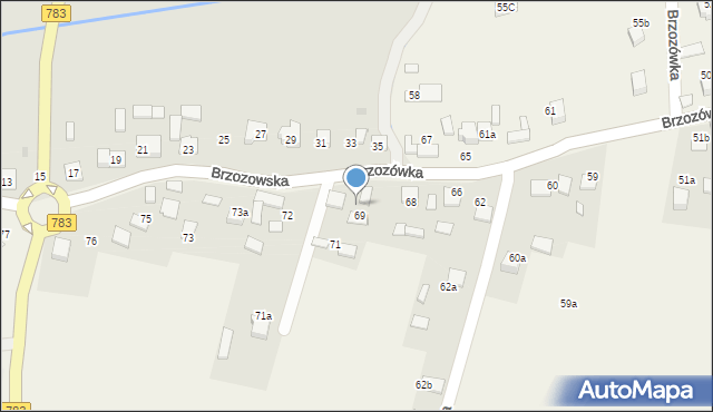 Brzozówka, Brzozówka, 70, mapa Brzozówka