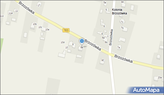 Brzozówka, Brzozówka, 9a, mapa Brzozówka