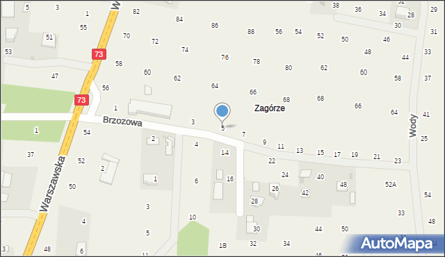 Brzozówka, Brzozowa, 5, mapa Brzozówka