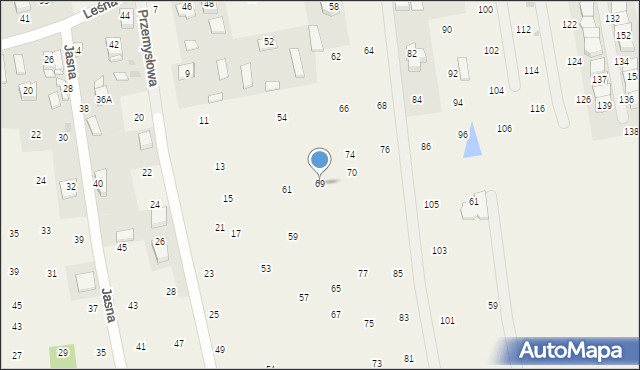 Brzozówka, Brzozowa, 69, mapa Brzozówka