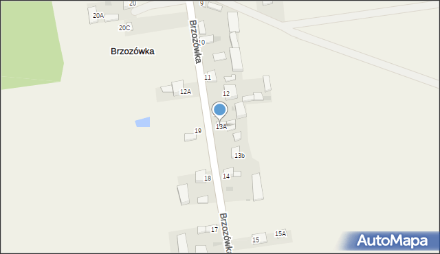 Brzozówka, Brzozówka, 13A, mapa Brzozówka