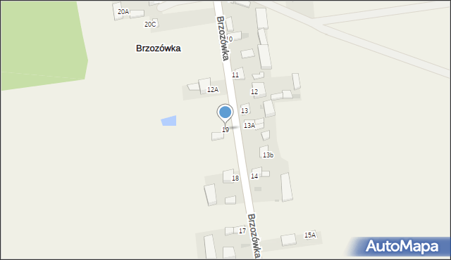 Brzozówka, Brzozówka, 19, mapa Brzozówka