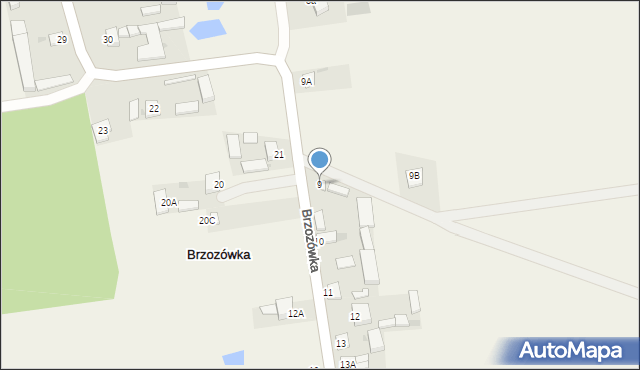 Brzozówka, Brzozówka, 9, mapa Brzozówka