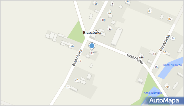 Brzozówka, Brzozówka, 17, mapa Brzozówka