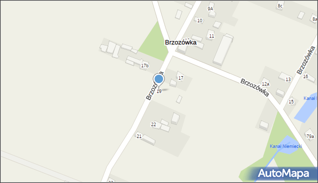Brzozówka, Brzozówka, 19, mapa Brzozówka