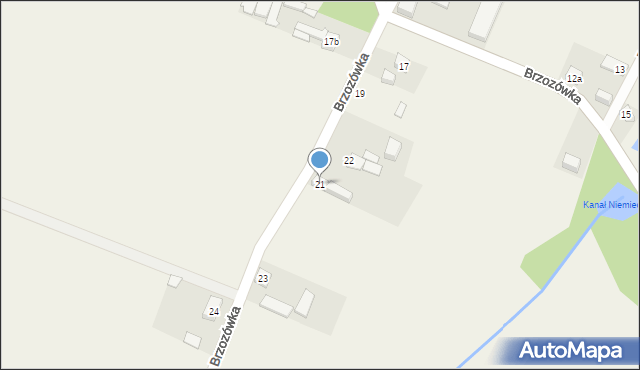 Brzozówka, Brzozówka, 21, mapa Brzozówka