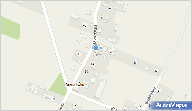 Brzozówka, Brzozówka, 9, mapa Brzozówka