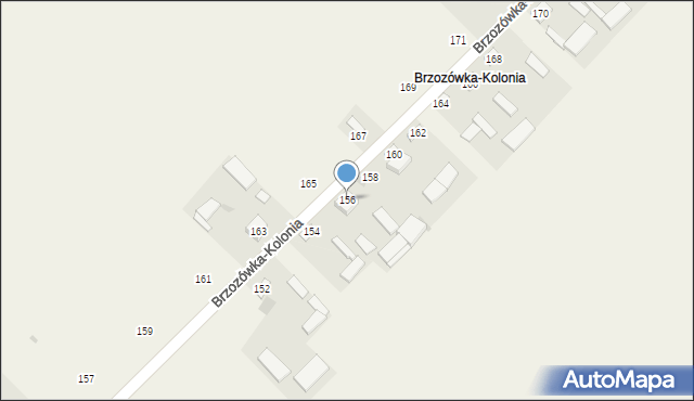 Brzozówka-Kolonia, Brzozówka-Kolonia, 156, mapa Brzozówka-Kolonia