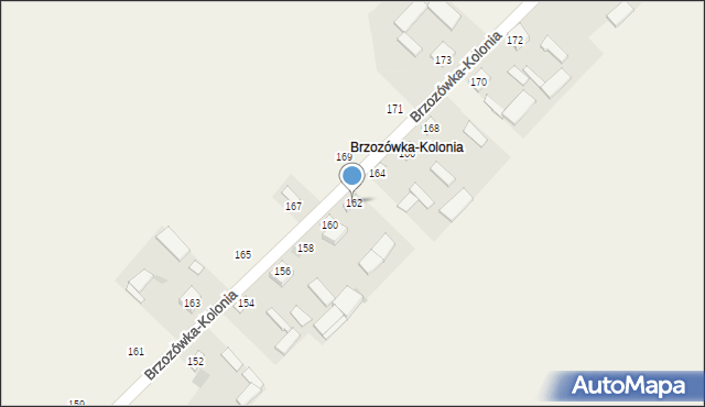 Brzozówka-Kolonia, Brzozówka-Kolonia, 162, mapa Brzozówka-Kolonia