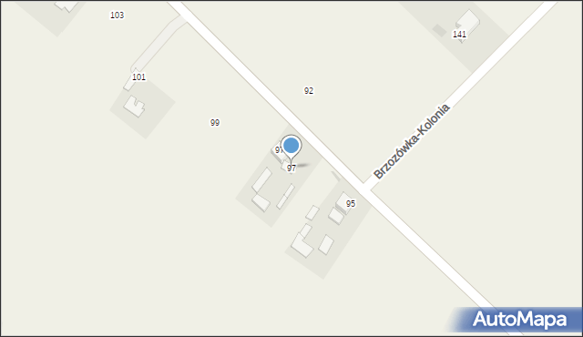 Brzozówka-Kolonia, Brzozówka-Kolonia, 97, mapa Brzozówka-Kolonia