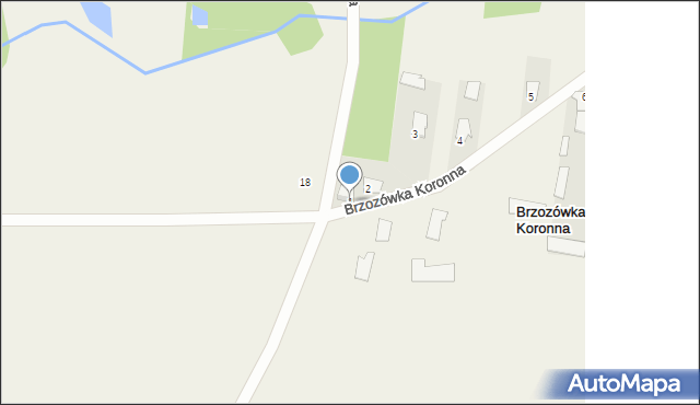 Brzozówka Koronna, Brzozówka Koronna, 1, mapa Brzozówka Koronna
