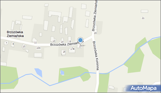 Brzozówka Ziemiańska, Brzozówka Ziemiańska, 17, mapa Brzozówka Ziemiańska