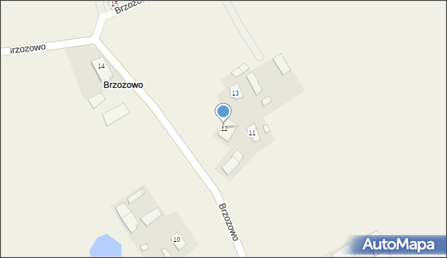 Brzozowo, Brzozowo, 12, mapa Brzozowo