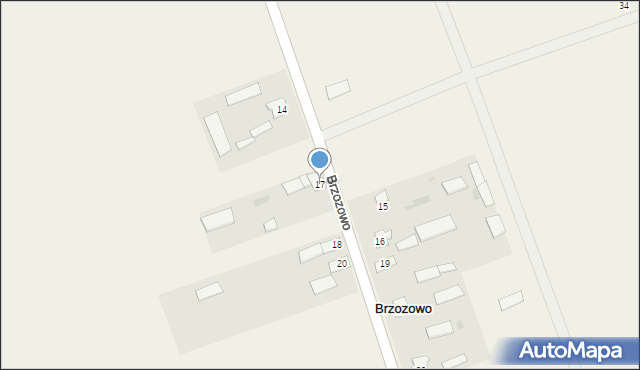 Brzozowo, Brzozowo, 17, mapa Brzozowo