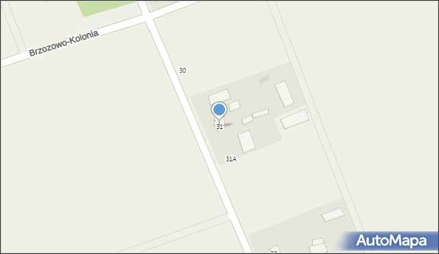 Brzozowo, Brzozowo, 31, mapa Brzozowo