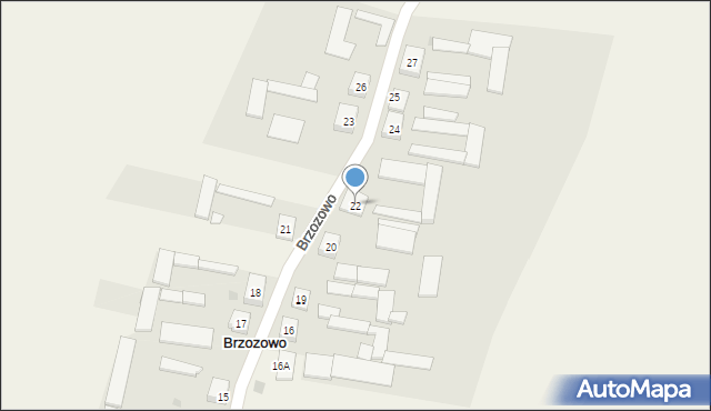 Brzozowo, Brzozowo, 22, mapa Brzozowo