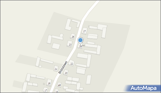 Brzozowo, Brzozowo, 24, mapa Brzozowo