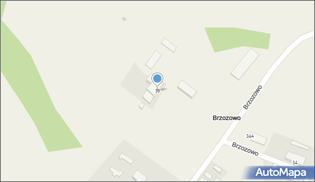 Brzozowo, Brzozowo, 36, mapa Brzozowo