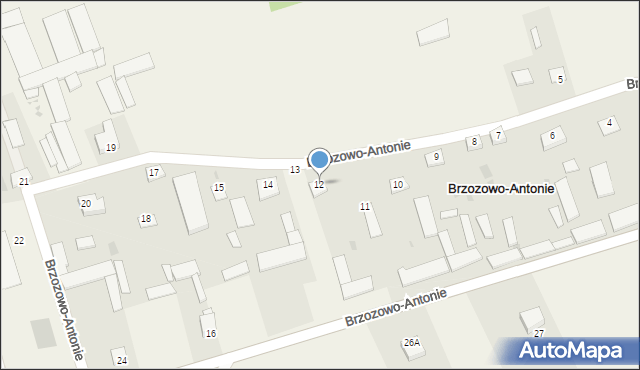 Brzozowo-Antonie, Brzozowo-Antonie, 12, mapa Brzozowo-Antonie