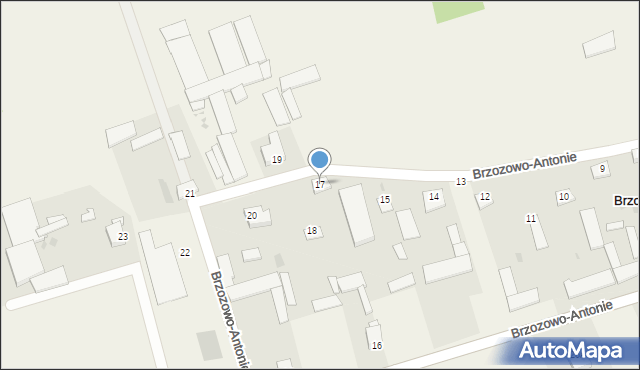 Brzozowo-Antonie, Brzozowo-Antonie, 17, mapa Brzozowo-Antonie